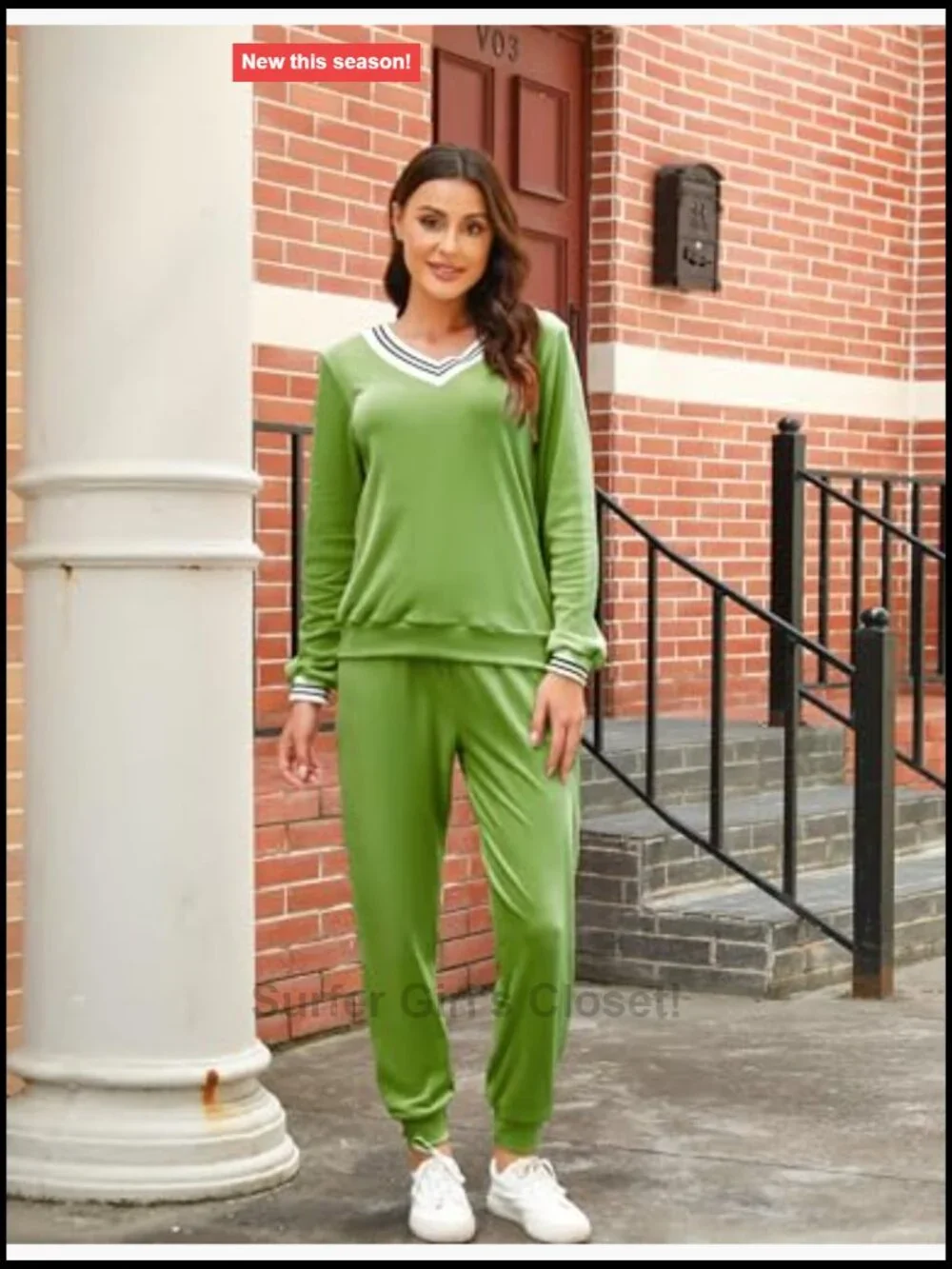N/A velour stripe